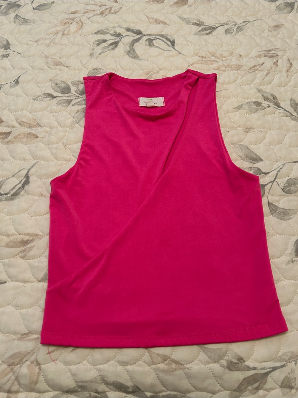 Bright Fuchsia Sleeveless Tank Top - Casual Women's Layering Top